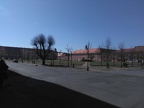Terezín, pohľad na Náměstí ČSA, v pozadí Dům se zvláštním režimem