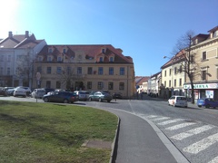 Slaný, opačný pohľad na Masarykovo náměstí